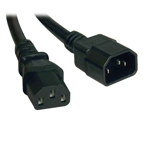 "Standard Computer Power Extension Cord, 10A, 18AWG (IEC-320-C14 to IEC-320-C13), 10-ft." (tripp_P004-010)