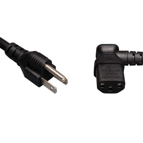 "Universal Computer Power Cord, 10A, 18AWG (NEMA 5-15P to Right Angle IEC-320-C13), 6-ft." (tripp_P006-006-13RA)