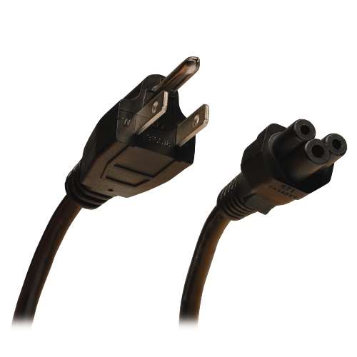 "Standard Laptop/Notebook Power Cord, 10A (NEMA 5-15P to IEC-320-C5), 6-ft." (tripp_P013-006)