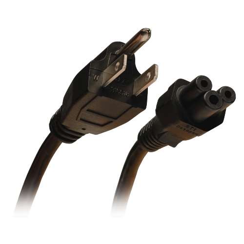 "Standard Laptop/Notebook Power Cord, 10A (NEMA 5-15P to IEC-320-C5), 10-ft." (tripp_P013-010)