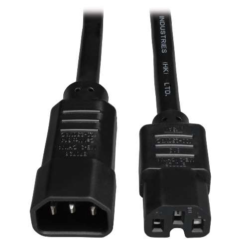 "Heavy-Duty Computer Power Cord, 16A, 14AWG (IEC-320-C14 to IEC-320-C15), 10-ft." (tripp_P018-010)