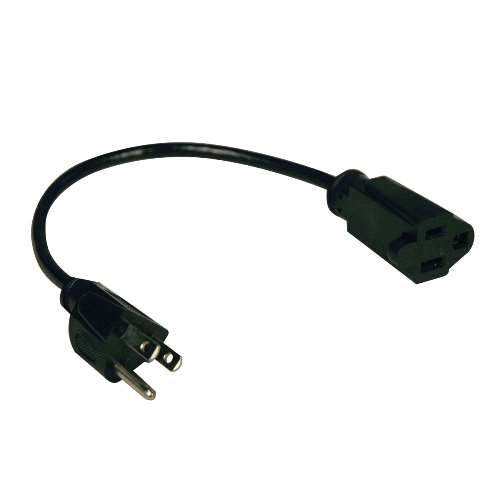 "Standard Power Extension Cord, 10A, 18AWG (NEMA 5-15P to NEMA 5-15R), 1-ft." (tripp_P022-001)