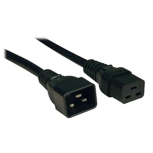 "Heavy-Duty Power Extension Cord, 20A, 12AWG (IEC-320-C19 to IEC-320-C20) 10-ft." (tripp_P036-010)