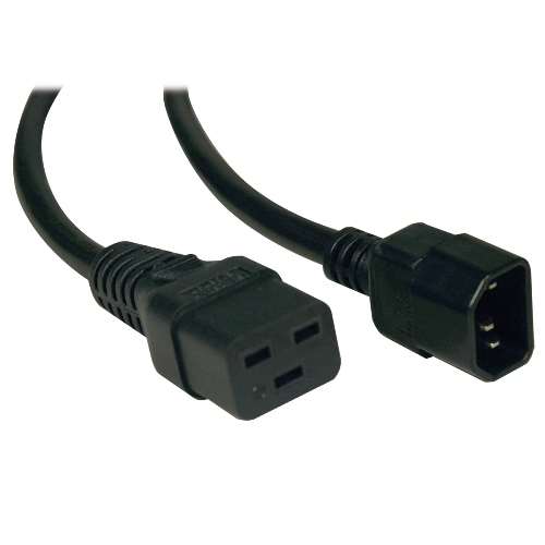 "Standard Power Extension Cord, 10A, 16AWG (IEC-320-C19 to IEC-320-C14), 6-ft." (tripp_P047-006-10A)