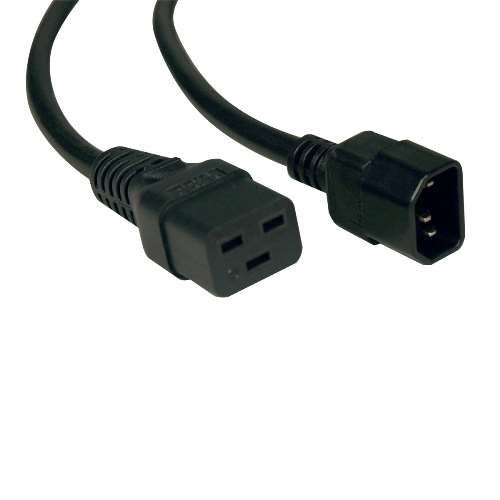 "Heavy-Duty Power Extension Cord, 15A, 14AWG (IEC-320-C19 to IEC-320-C14), 10-ft." (tripp_P047-010)