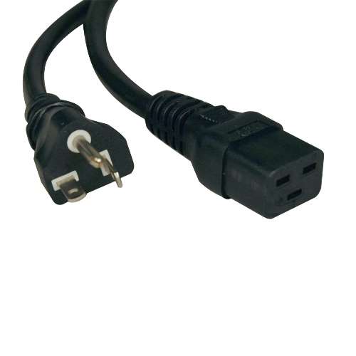 "Heavy-Duty Power Extension Cord, 20A, 12AWG (IEC-320-C19 to NEMA 5-20P), 10-ft." (tripp_P049-010)