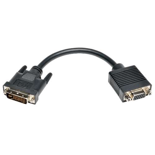 "DVI to VGA Adapter Cable (DVI-I Dual Link to HD15 M/F), 8-in." (tripp_P120-08N)