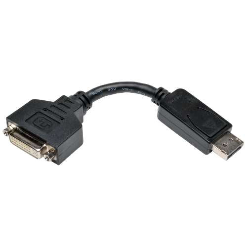 "DisplayPort to DVI Cable Adapter, Converter for DP-M to DVI-I-F" (tripp_P134-000)