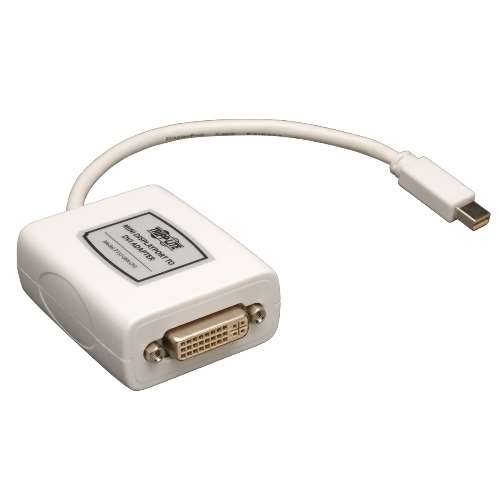 "Mini DisplayPort to DVI Adapter, Video Converter for Mac/PC, 1920x1200/1080p (Mini DP to DVI-I M/F), 6-in." (tripp_P137-06N-DVI)