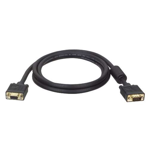 "VGA Coax Monitor Extension Cable, High Resolution Cable with RGB Coax (HD15 M/F), 6-ft." (tripp_P500-006)