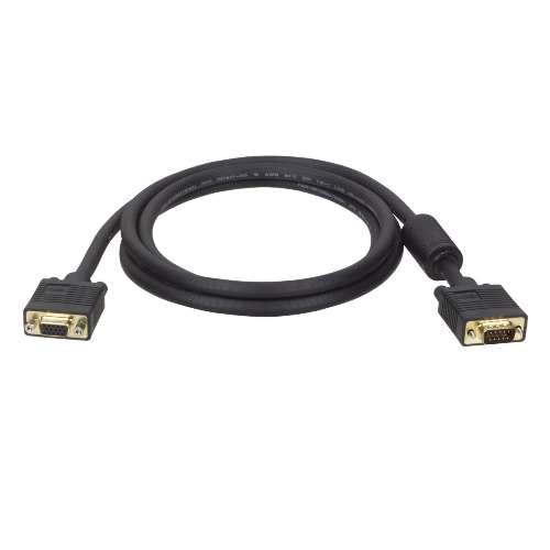 "VGA Coax Monitor Extension Cable, High Resolution Cable with RGB Coax (HD15 M/F), 25-ft." (tripp_P500-025)