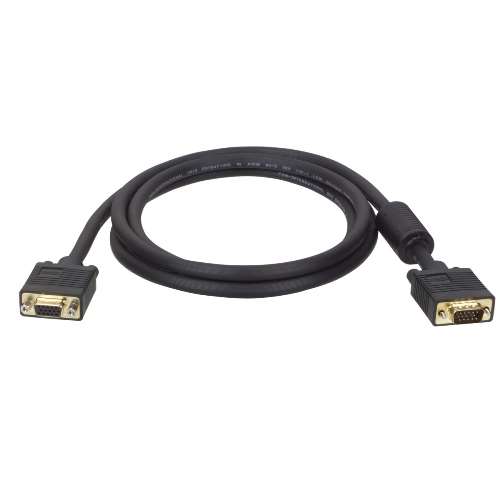 "VGA Coax Monitor Extension Cable, High Resolution Cable with RGB Coax (HD15 M/F), 50-ft." (tripp_P500-050)