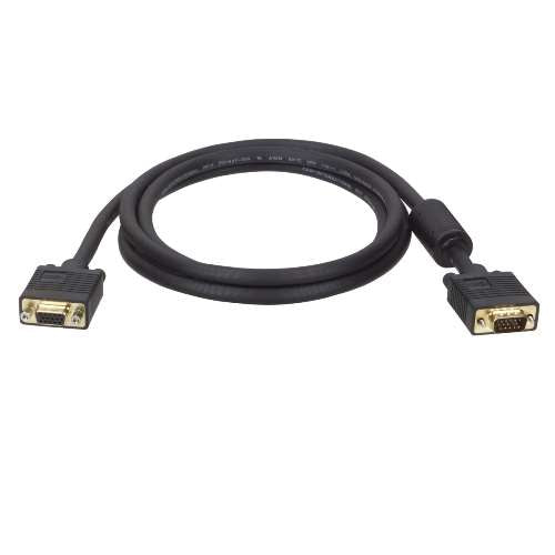 "VGA Coax Monitor Extension Cable, High Resolution Cable with RGB Coax (HD15 M/F), 100-ft." (tripp_P500-100)