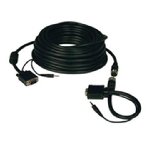 "High Resolution SVGA/VGA Monitor Easy Pull Cable with Audio and RGB Coax (HD15 M/M), 50-ft." (tripp_P504-050-EZ)