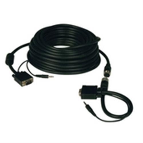 "High Resolution SVGA/VGA Monitor Easy Pull Cable with Audio and RGB Coax (HD15 M/M), 100-ft." (tripp_P504-100-EZ)