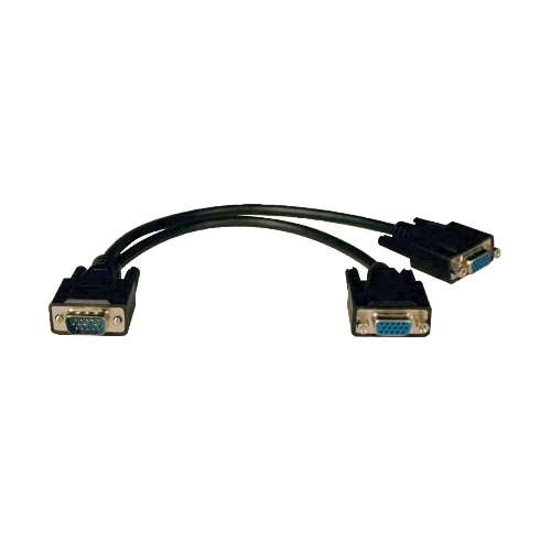 "VGA Monitor Y Splitter Cable (HD15 M/2xF), 1-ft." (tripp_P516-001)