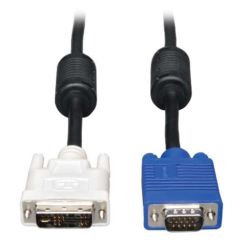 "DVI to VGA Monitor Cable, High Resolution Cable with RGB Coax (DVI-A to HD15 M/M), 3-ft." (tripp_P556-003)