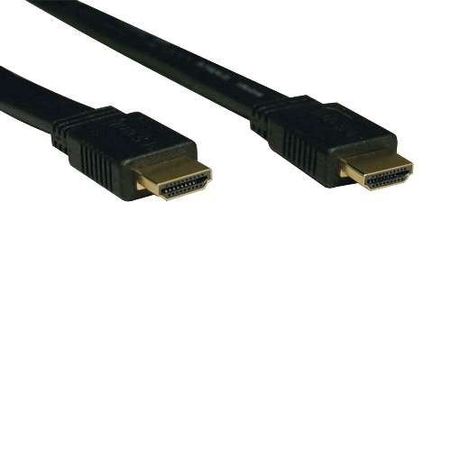 "High Speed HDMI Flat Cable, Ultra HD 4K x 2K, Digital Video with Audio (M/M), Black, 3-ft." (tripp_P568-003-FL)