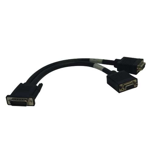 "DMS-59 to Dual VGA Splitter Y Cable (M to 2xF), 1-ft" (tripp_P574-001)