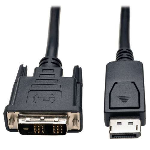 "DisplayPort to DVI Cable, Displayport with Latches to DVI-D Single Link Adapter (M/M), 6-ft." (tripp_P581-006)