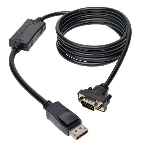 "DisplayPort to VGA Cable, Displayport with Latches to HD-15 Adapter (M/M), 6-ft." (tripp_P581-006-VGA)