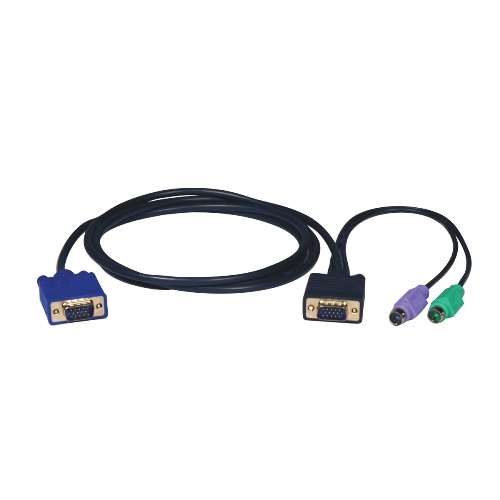 "PS/2 (3-in-1) Cable Kit for KVM Switch B004-008, 15-ft." (tripp_P750-015)