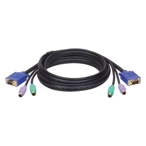 "PS/2 (3-in-1) Cable Kit for KVM Switch B007-008, 10-ft." (tripp_P753-010)