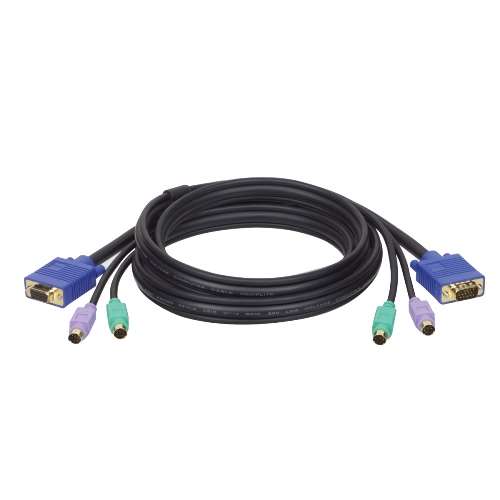 "PS/2 (3-in-1) Cable Kit for KVM Switch B007-008, 15-ft." (tripp_P753-015)