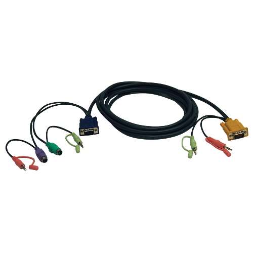 "VGA/PS2/Audio Combo Cable Kit for KVM Switch B006-VUA4-K-R, 10-ft." (tripp_P757-010)