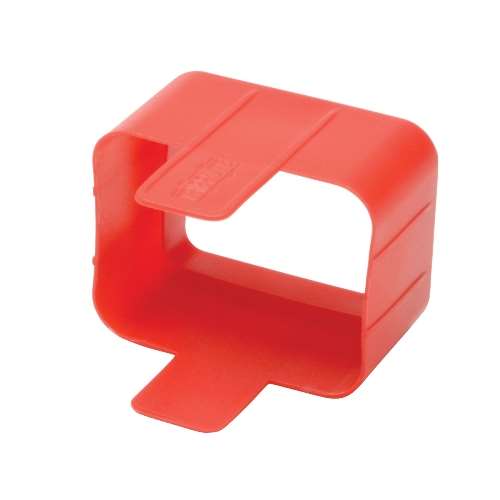 "Plug-lock Inserts keep C20 power cords solidly connected to C19 outlets, RED color, Package of 100" (tripp_PLC19RD)