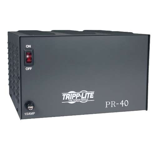 "TAA-Compliant 40-Amp DC Power Supply, 13.8VDC, Precision Regulated AC-to-DC Conversion" (tripp_PR40)