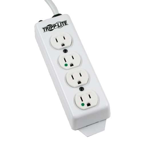 "NOT for Patient-Care Rooms - UL1363 Medical-Grade Power Strip with 4 Hospital-Grade Outlets, 15-ft. Cord" (tripp_PS-415-HG)