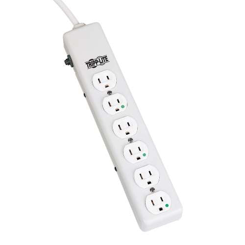 "NOT for Patient-Care Rooms - UL1363 Power Strip with 6 Hospital-Grade Outlets, 1.5-ft. Cord" (tripp_PS-602-HG)