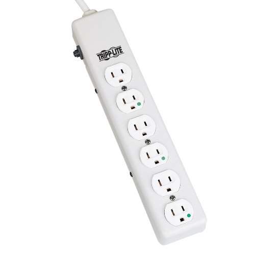 "NOT for Patient-Care Rooms - UL1363 Power Strip with 6 Hospital-Grade Outlets, 6-ft. Cord" (tripp_PS-606-HG)