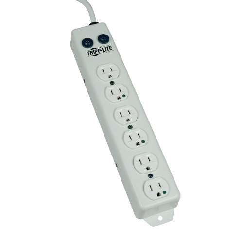 "For Patient-Care Vicinity - UL1363A Medical-Grade Power Strip with 6 Hospital-Grade Outlets, 15-ft. Cord" (tripp_PS-615-HG-OEM)