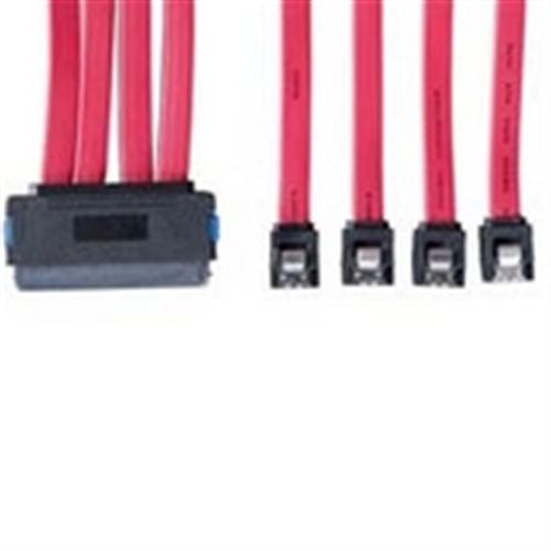 "Internal SAS Cable, 4-in-1 32Pin (SFF-8484) to 4 x 7pin Cable, 20-in. (0.5M)" (tripp_S502-20N)