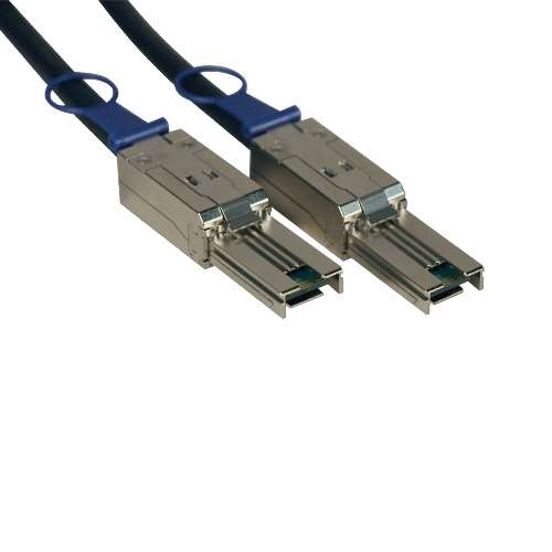 "External SAS Cable, 4 Lane - mini-SAS (SFF-8088) to mini-SAS (SFF-8088), 1M (3-ft.)" (tripp_S524-01M)