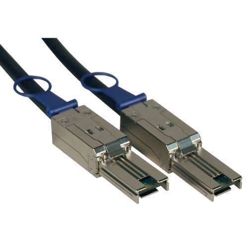 "External SAS Cable, 4 Lane - mini-SAS (SFF-8088) to mini-SAS (SFF-8088), 2M (6-ft.)" (tripp_S524-02M)