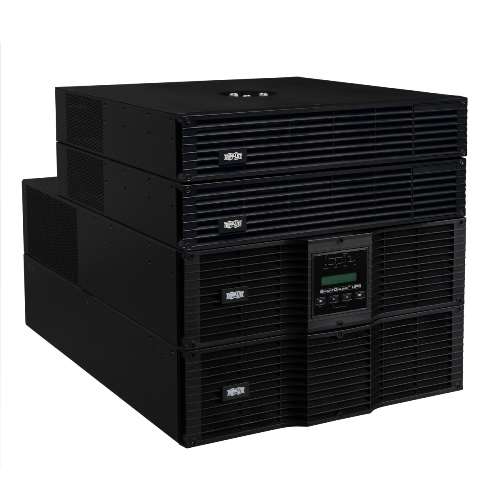 "SmartOnline 208 & 120V 10kVA 9kW Double-Conversion UPS, 10U Rack/Tower, Extended Run, SNMPWEBCARD Option, USB, DB9 Serial, Bypass Switch, NEMA outlets" (tripp_SU10000RT3U2TF)