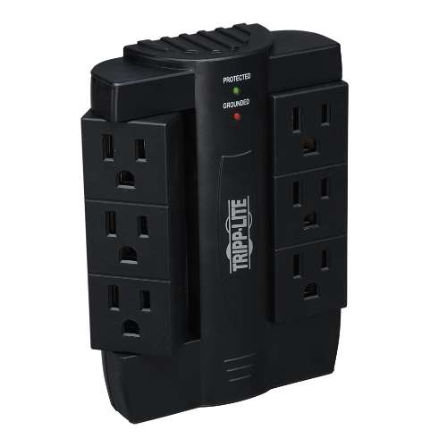 "Protect It! Surge Protector with 6 Rotatable Outlets, Direct-Plug In, 1500 Joules" (tripp_SWIVEL6)