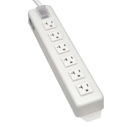 "Power It! 6-Outlet Power Strip, 15-ft. Cord, 5-20P Plug, Metal Housing" (tripp_TLM615NC20)