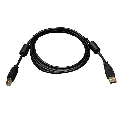 "USB 2.0 Hi-Speed A/B Cable with Ferrite Chokes (M/M), 3-ft." (tripp_U023-003)