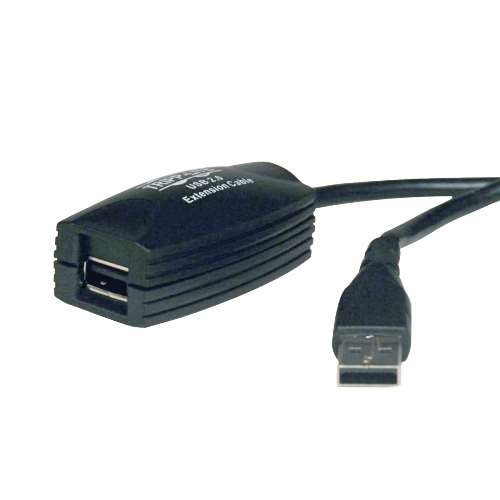 "USB 2.0 Hi-Speed Active Extension Cable (A M/F), 16-ft." (tripp_U026-016)