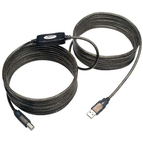 "USB 2.0 Hi-Speed A/B Active Repeater Cable (M/M), 25-ft." (tripp_U042-025)