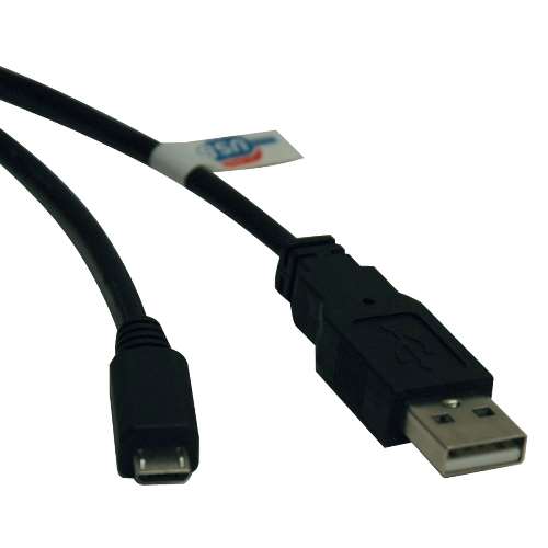 "USB 2.0 Hi-Speed A to Micro-B Cable (M/M), 3-ft." (tripp_U050-003)