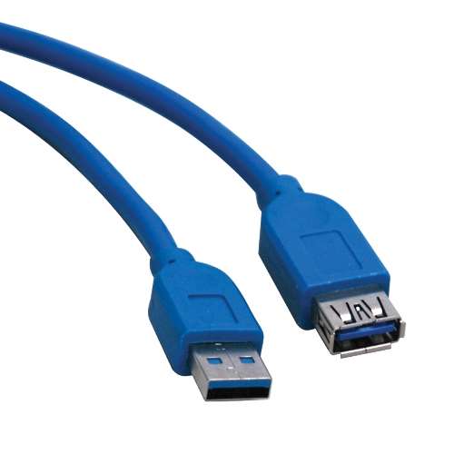 "USB 3.0 SuperSpeed Extension Cable (AA M/F), 6-ft" (tripp_U324-006)