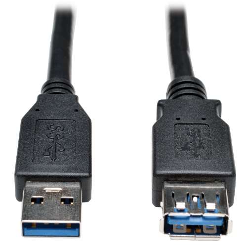 "USB 3.0 SuperSpeed Extension Cable (AA M/F) Black, 6-ft" (tripp_U324-006-BK)