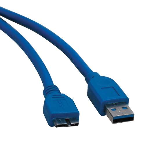 "USB 3.0 SuperSpeed Device Cable (A to Micro-B M/M), 3-ft." (tripp_U326-003)