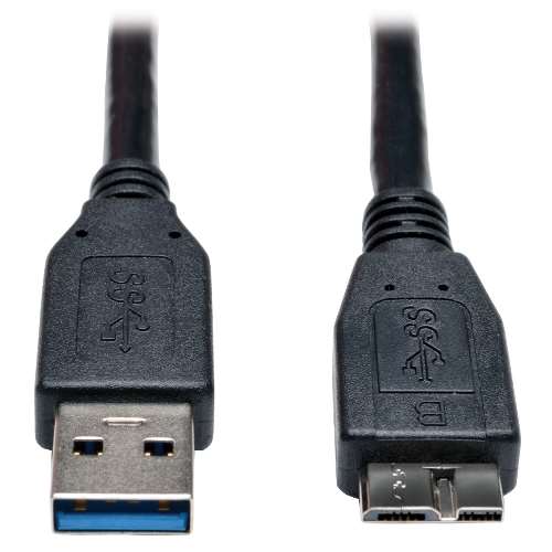 "USB 3.0 SuperSpeed Device Cable (A to Micro-B M/M) Black, 6-ft" (tripp_U326-006-BK)