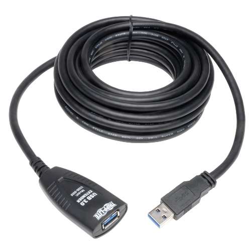 "USB 3.0 SuperSpeed Active Extension Repeater Cable (A M/F), 5M (16-ft.)" (tripp_U330-05M)